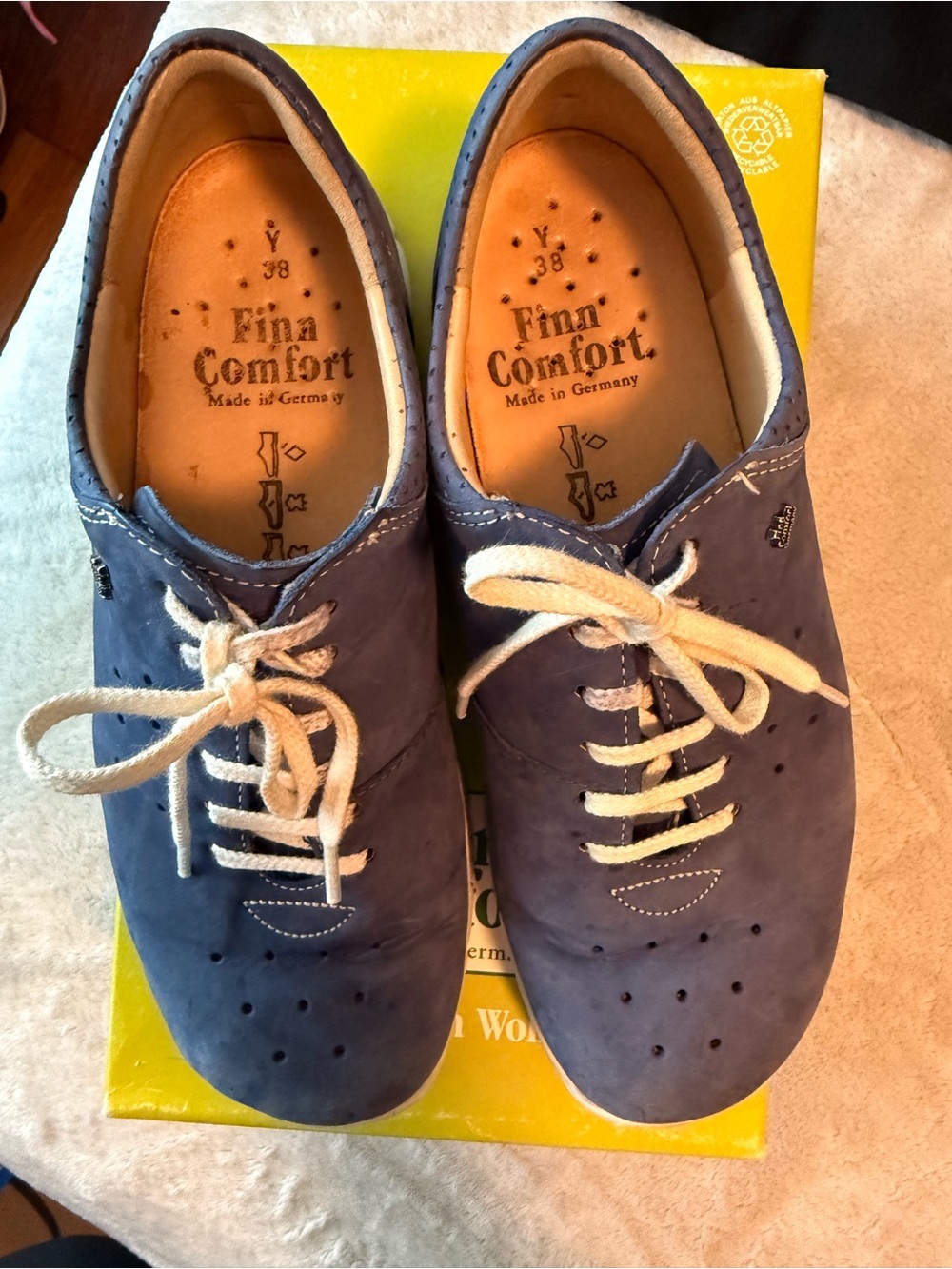 Finn Comfort blue Suede Lace-Up Sneakers - Picture 2 of 7